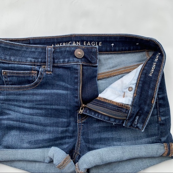 American Eagle Next Level Stretch Denim Shorts Sz4 - Picture 2 of 4